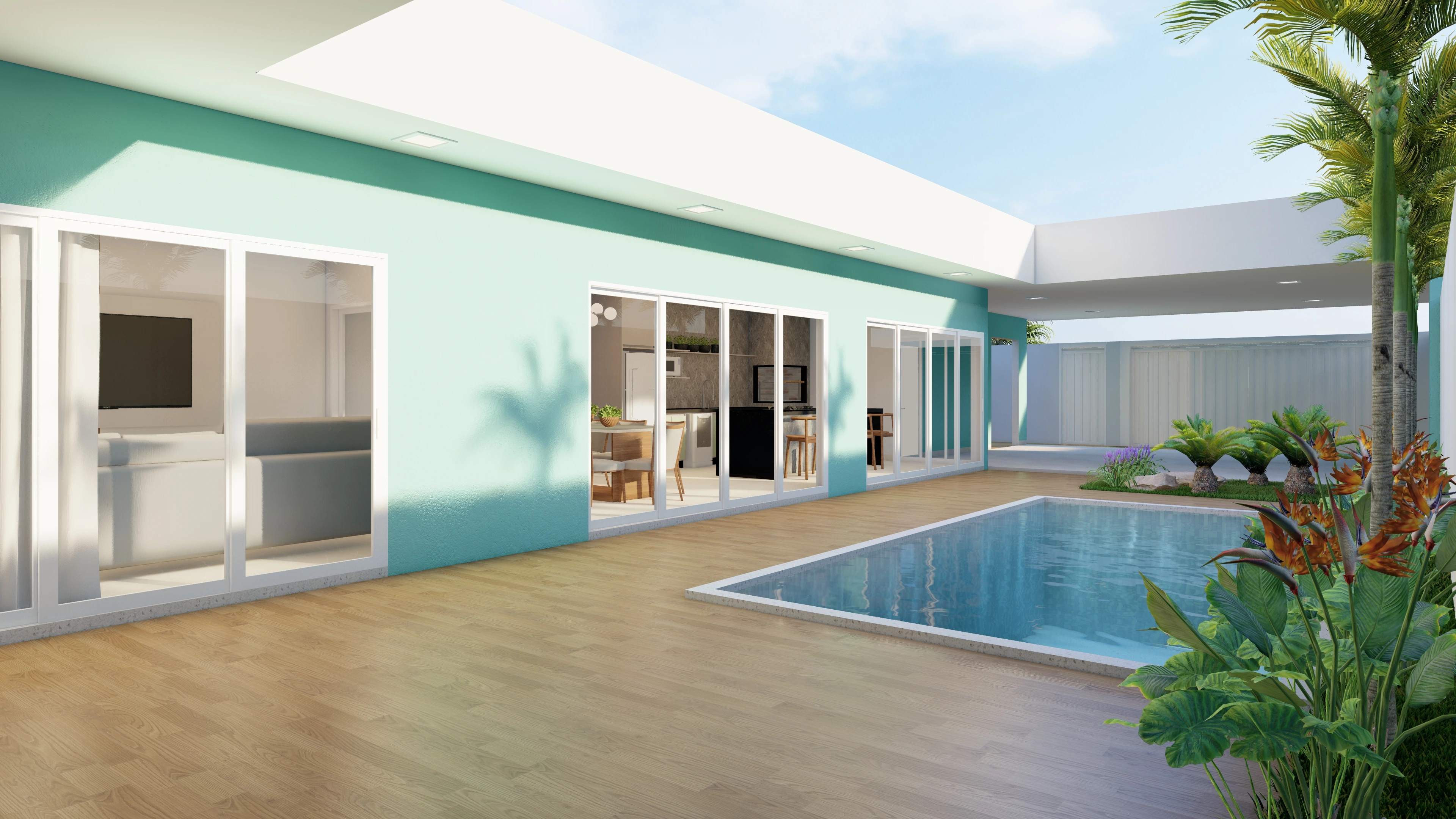 Casa Aguapé — integração de ambientes